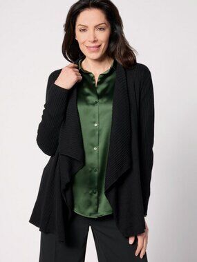 BEAUTIFUL by Lawrence Zarian Cardigan Sweater Black Size XXS